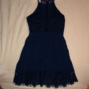 A blue dress